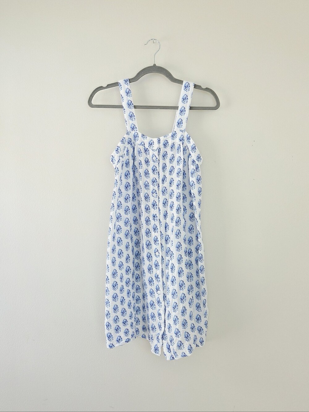 Lake Hamptons Nightgown in Blue White Gauze Small